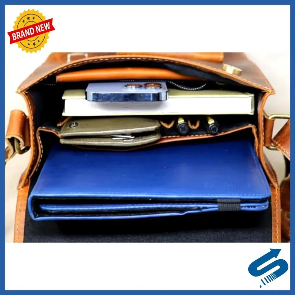 Genuine Leather Messenger Bag Laptop Satchel Crossbody Shoulder Bag